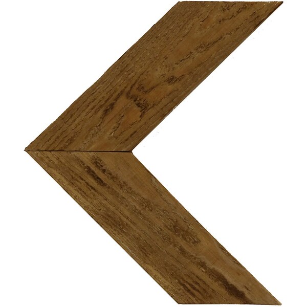 Ekena Millwork 13"W x 16"H x 3/4"D Vintage Farmhouse 3 1/2" Chevron, Barnwood Decor Collection, Natural Barnwood DECR13X16X075CHVUF - main